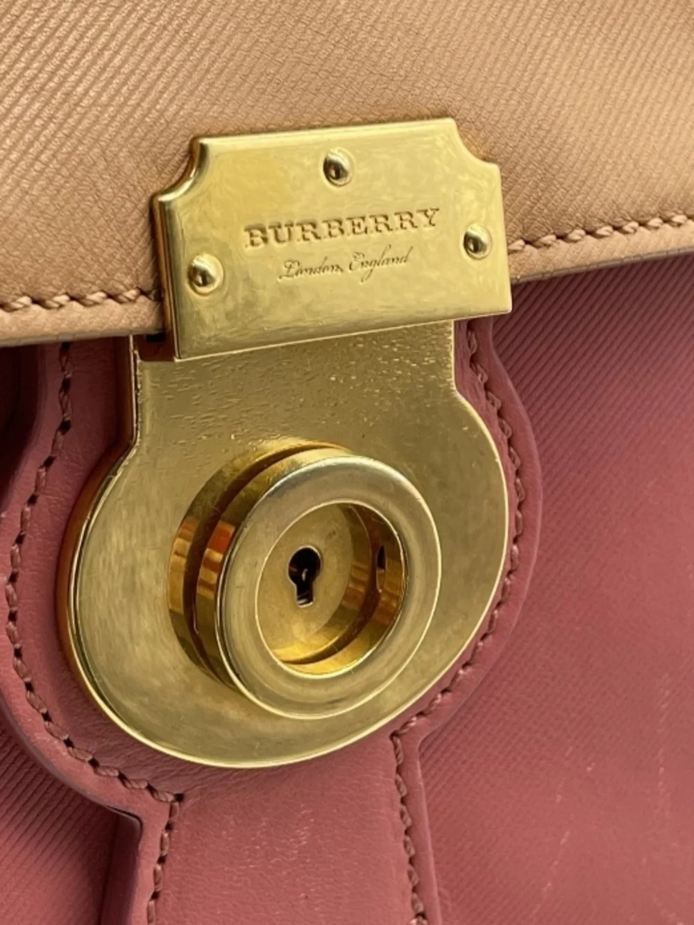 SALE! Burberry DK88 Tri Color Leather Medium 2 Way Top Handle Bag - Picture 2 of 16